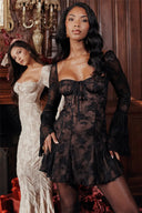 Retro Charm Corset Midi Dress