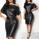 Chic Off-Shoulder Dress in Eco-Friendly Fabric