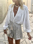 Shimmering High-Waisted Shorts for All Occasions