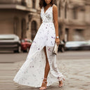 V-Neck Slit Maxi Dress for Women