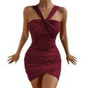 Chic Halter Asymmetrical Bodycon Dress