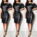 Chic Off-Shoulder Dress in Eco-Friendly Fabric
