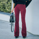 Chic Women's Corduroy Flare Trousers
