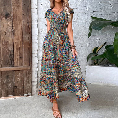 Vintage Bohemian Maxi Dress for Effortless Style