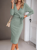 Chic Wrap Midi Dress for Effortless Style