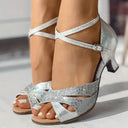 Glitter-Heeled Women’s Sandals for Stylish Steps