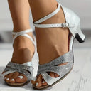 Glitter-Heeled Women’s Sandals for Stylish Steps