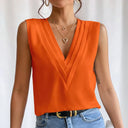 Chic Sleeveless Blouse in Lightweight Fabric
