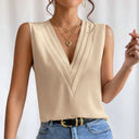 Chic Sleeveless Blouse in Lightweight Fabric