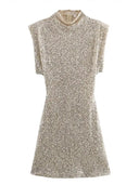 Radiant Mini Dress in Iridescent Fabric