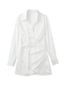 Chic Women's Satin V-Neck Mini Dress