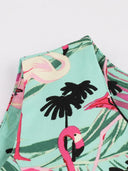 Flamingo Print Retro Style Dress