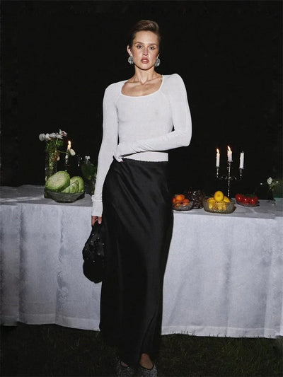 Satin Maxi Skirt for Effortless Style