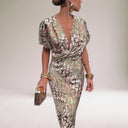 Twisted V-Neck Maxi Dress for Special Events