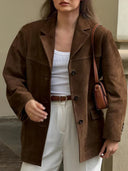 Chic Suede Blazer for Effortless Style