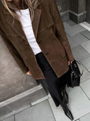 Chic Suede Blazer for Effortless Style