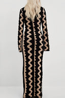 Chic Long-Sleeved Printed Slim Dress