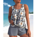 Women's Vibrant Floral Two-Piece Swimsuit Set