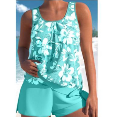 Women's Vibrant Floral Two-Piece Swimsuit Set