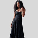 Chic Lace Maxi Dress with Square Neck