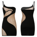Sleek Mesh Dress with Chic Slits