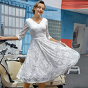 Chic 3/4 Sleeve Formal Dress