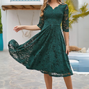 Chic 3/4 Sleeve Formal Dress