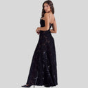 Chic Lace Maxi Dress with Square Neck