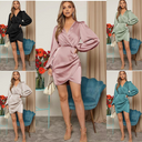 Silk Satin Short Mini Dress for Any Occasion