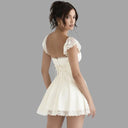 Lace-Trimmed Flowing Skirt Dress