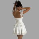 Lace-Trimmed Flowing Skirt Dress