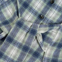 Chic Checked Shirt Dress with Belt and Button Accents