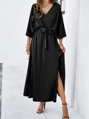 Chic Beige Wrap Dress for All Occasions