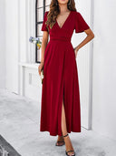 Chic Red V-Neck Bodycon Dress for Every Occasion