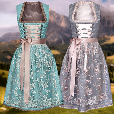 Chic Dress Set with Stylish Blouse and Apron