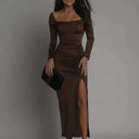 Elegant Velvet Evening Gown for Special Occasions
