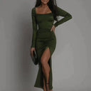 Elegant Velvet Evening Gown for Special Occasions