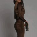 Elegant Velvet Evening Gown for Special Occasions