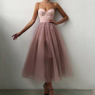 Chic Tulle Corset Evening Dress for Women