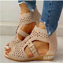 Orthopedic Sandals with Low Heel Design