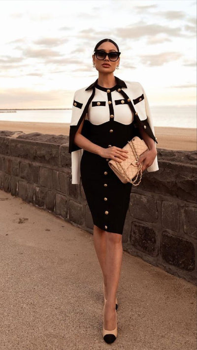 Catterina | Chic Dress with Blazer Ensemble