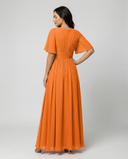 Chic V-Neck Chiffon Dress for Women