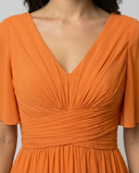 Chic V-Neck Chiffon Dress for Women