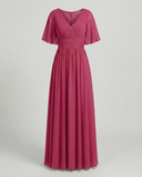 Chic V-Neck Chiffon Dress for Women
