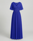 Chic V-Neck Chiffon Dress for Women