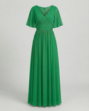 Chic V-Neck Chiffon Dress for Women