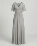 Chic V-Neck Chiffon Dress for Women