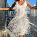 Fringe-Embellished Mini Dress for Trendy Style