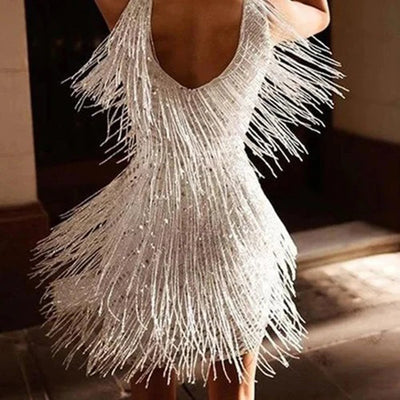 Fringe-Embellished Mini Dress for Trendy Style