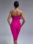 Chic Feather Bandage Dress for Trendy Women